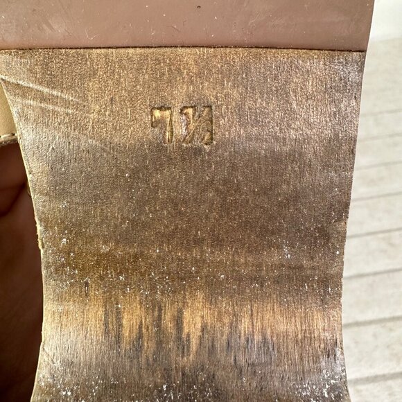 Bird of Flight Studded Mules Clogs Taupe Leather Wooden Soles Sz 7.5 - Cottage - Picture 5 of 7